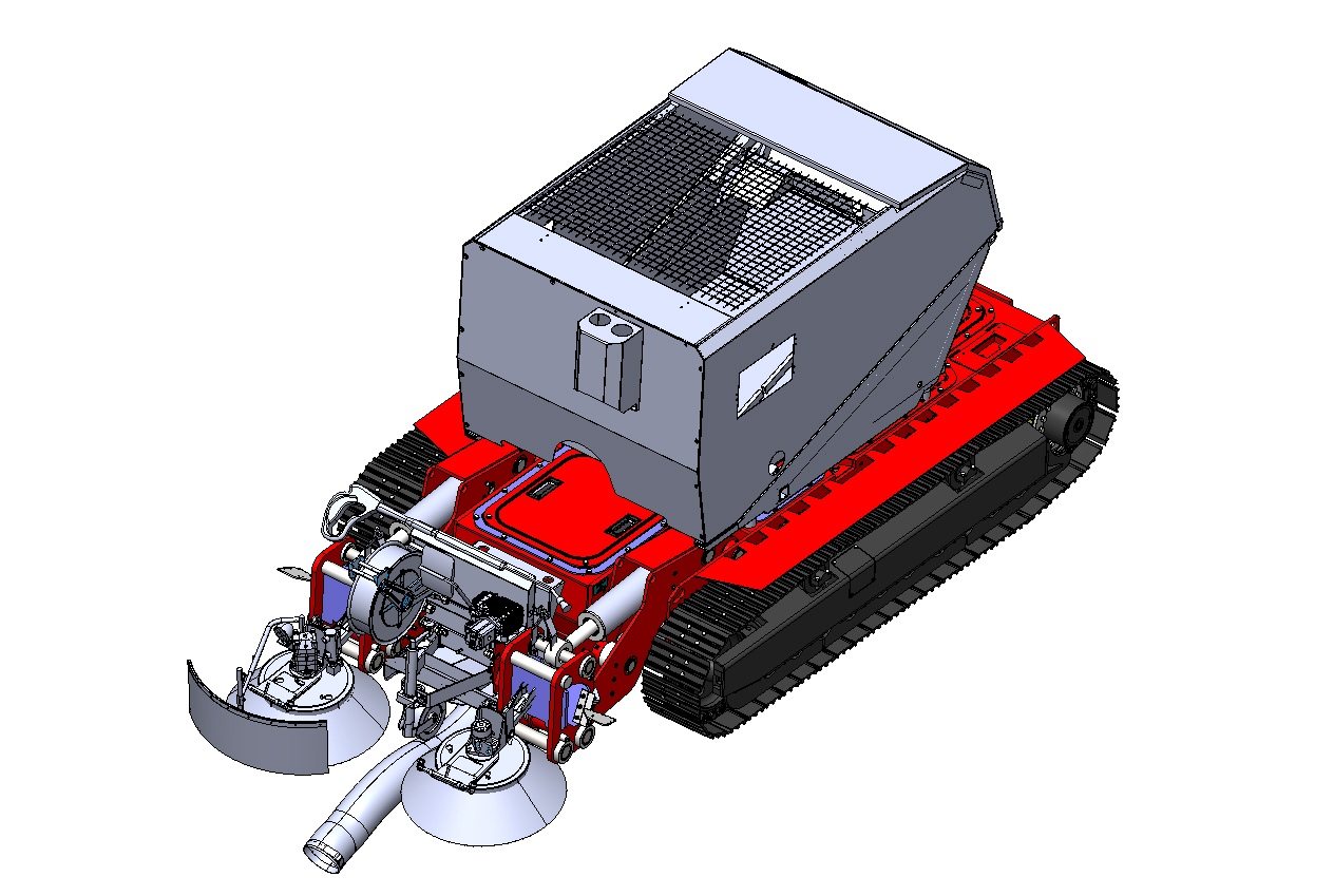 DOK-ING Unmanned System For Wet and Dry CBRNe Decontamination With Vacuum Suction