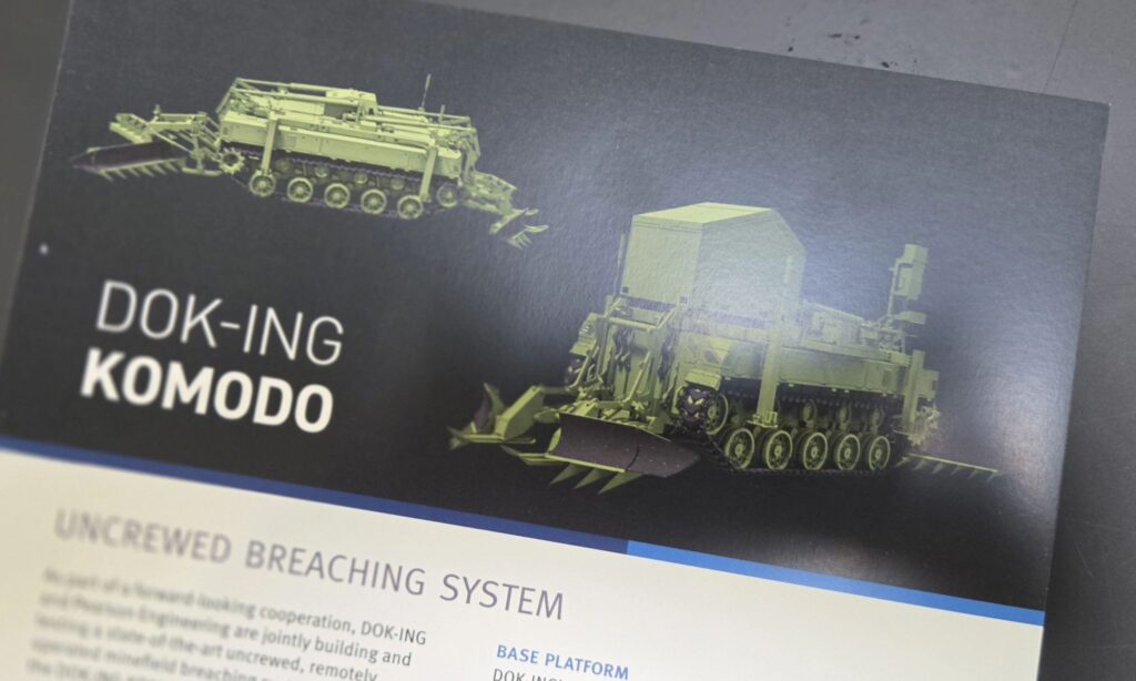 MV-8 Komodo Uncrewed Breaching System modular UGV at Combat Engineer & Logistics 2026